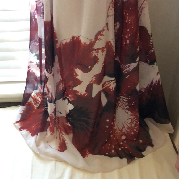 Stunning Free People NWT Maxi, Nude with black and red flowers, strapless - Picture 5 of 15